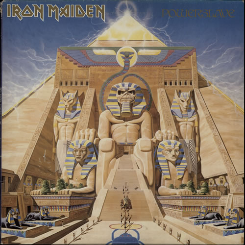 Iron Maiden Powerslave - 1st - EX UK vinyl LP album (LP